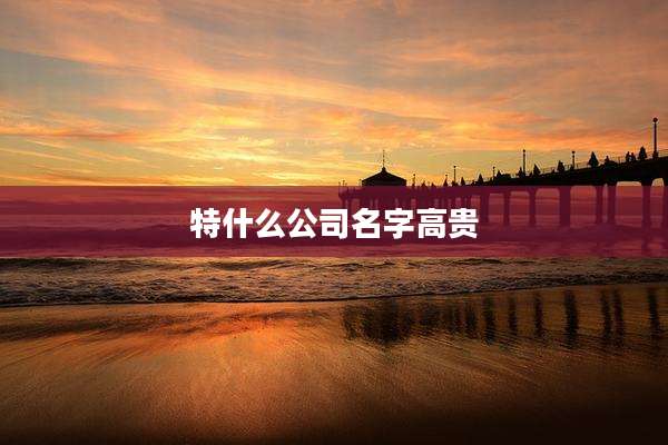 特什么公司名字高贵