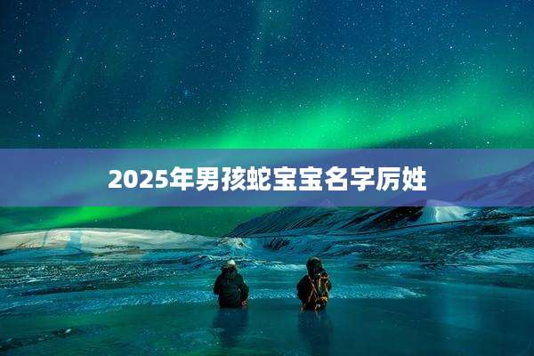 2025年男孩蛇宝宝名字厉姓