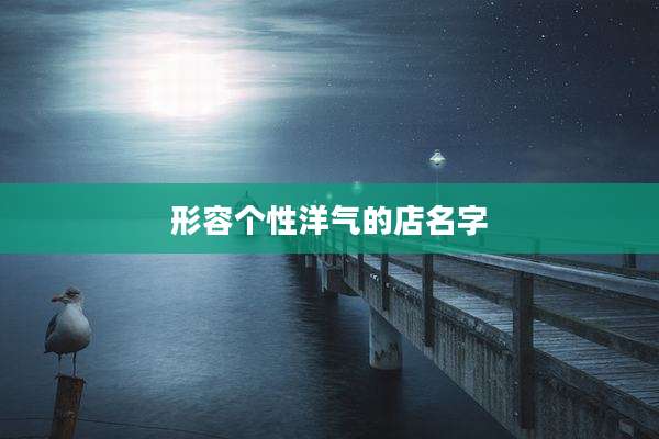 形容个性洋气的店名字