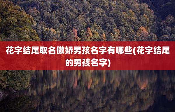 花字结尾取名傲娇男孩名字有哪些(花字结尾的男孩名字)