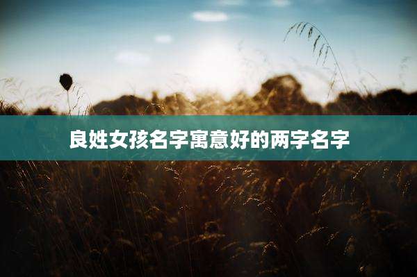 良姓女孩名字寓意好的两字名字