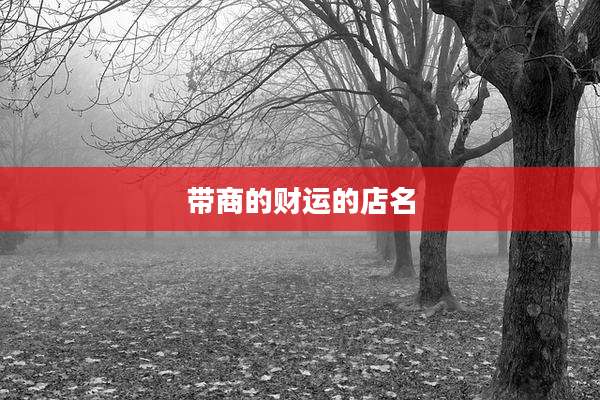 带商的财运的店名
