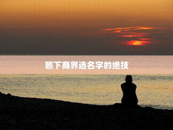 瞧下商界选名字的绝技