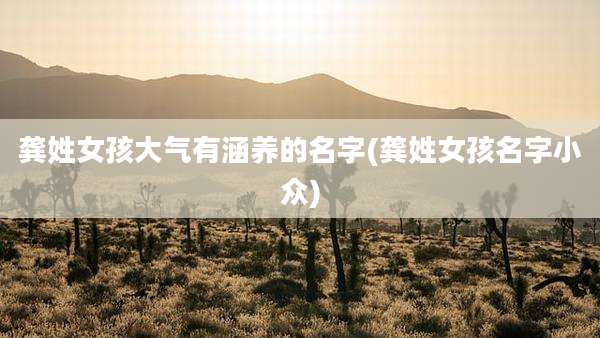 龚姓女孩大气有涵养的名字(龚姓女孩名字小众)