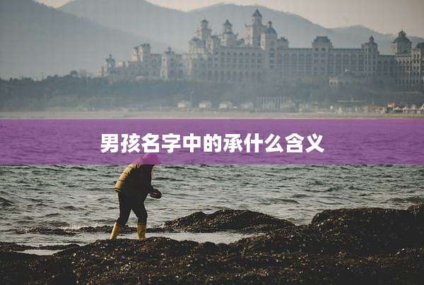 男孩名字中的承什么含义