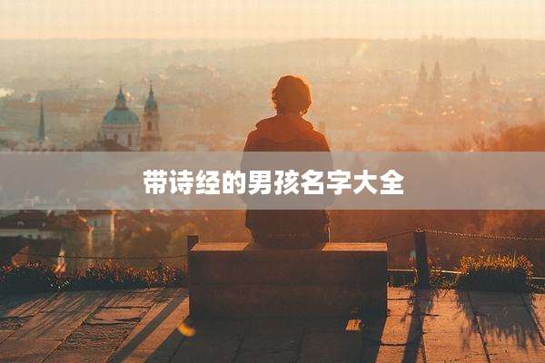 带诗经的男孩名字大全