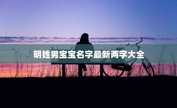 明姓男宝宝名字最新两字大全
