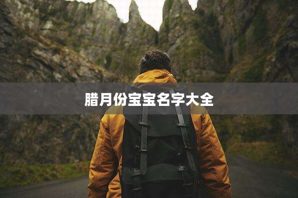 腊月份宝宝名字大全
