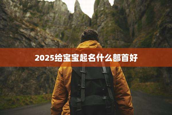 2025给宝宝起名什么部首好