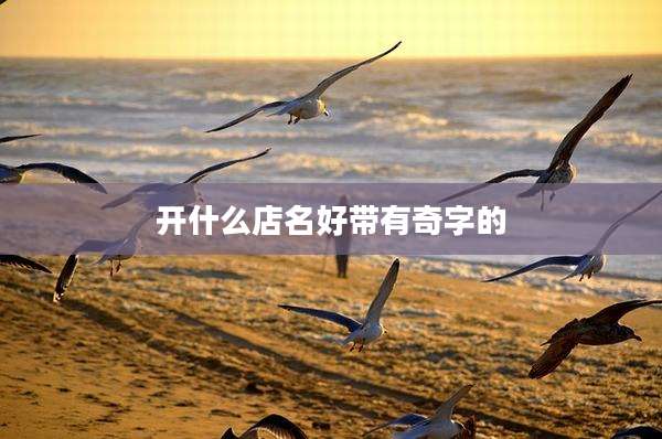 开什么店名好带有奇字的