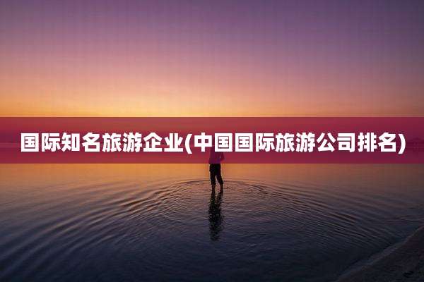 国际知名旅游企业(中国国际旅游公司排名)