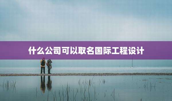 什么公司可以取名国际工程设计