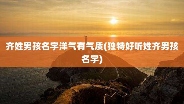 齐姓男孩名字洋气有气质(独特好听姓齐男孩名字)