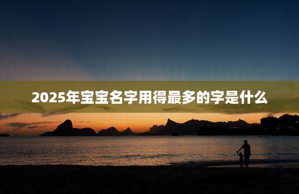 2025年宝宝名字用得最多的字是什么