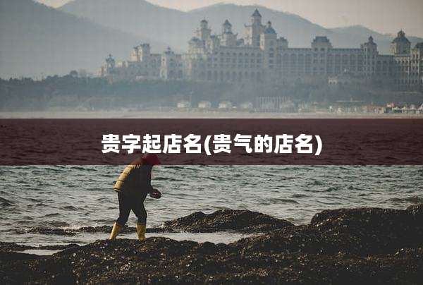 贵字起店名(贵气的店名)