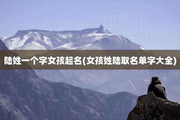 陆姓一个字女孩起名(女孩姓陆取名单字大全)
