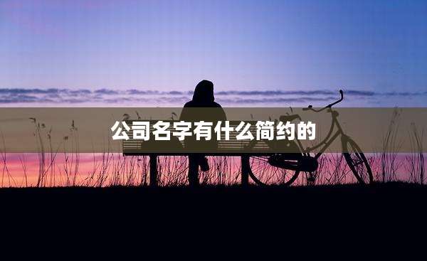 公司名字有什么简约的