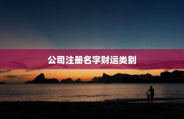 公司注册名字财运类别