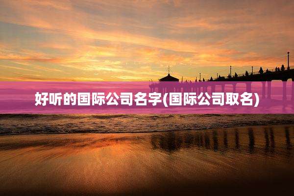 好听的国际公司名字(国际公司取名)