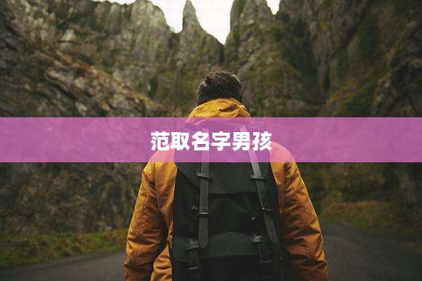 范取名字男孩