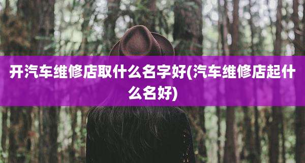 开汽车维修店取什么名字好(汽车维修店起什么名好)