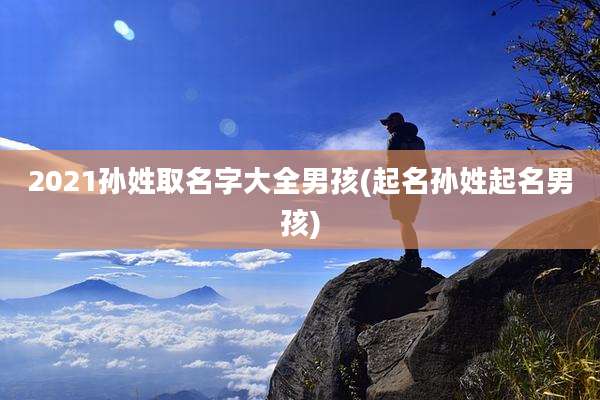 2021孙姓取名字大全男孩(起名孙姓起名男孩)