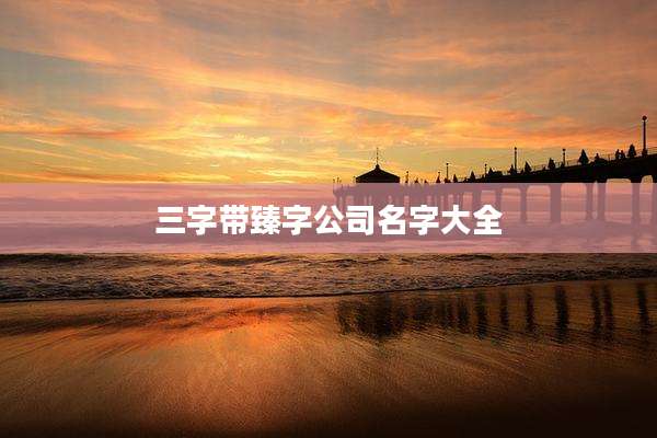 三字带臻字公司名字大全