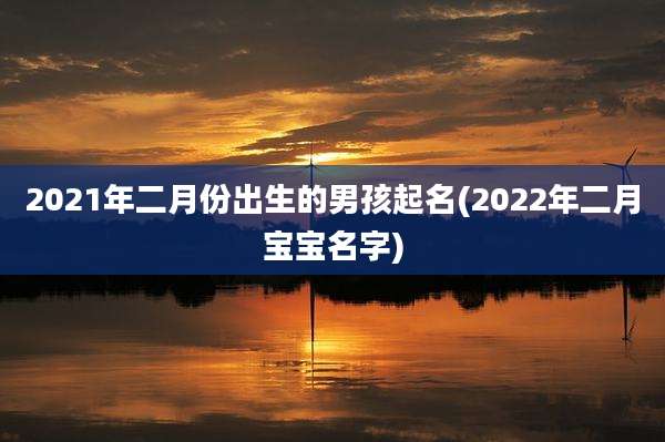 2021年二月份出生的男孩起名(2022年二月宝宝名字)