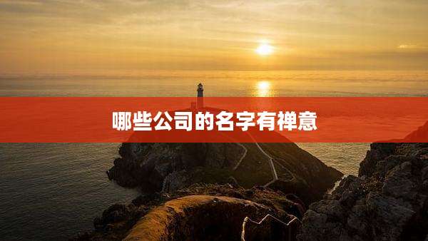哪些公司的名字有禅意