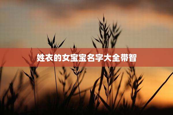 姓衣的女宝宝名字大全带智