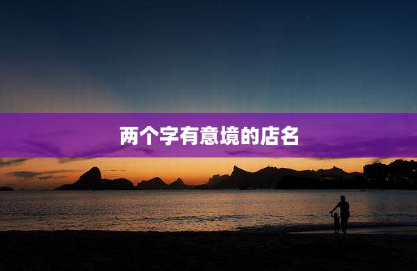 两个字有意境的店名