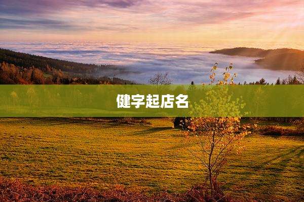 健字起店名