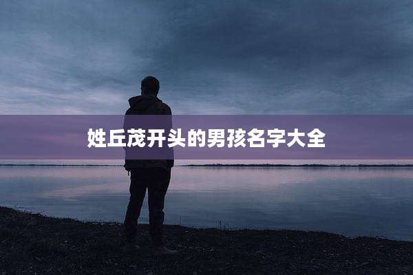 姓丘茂开头的男孩名字大全