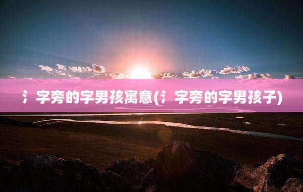氵字旁的字男孩寓意(氵字旁的字男孩子)