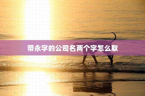 带永字的公司名两个字怎么取
