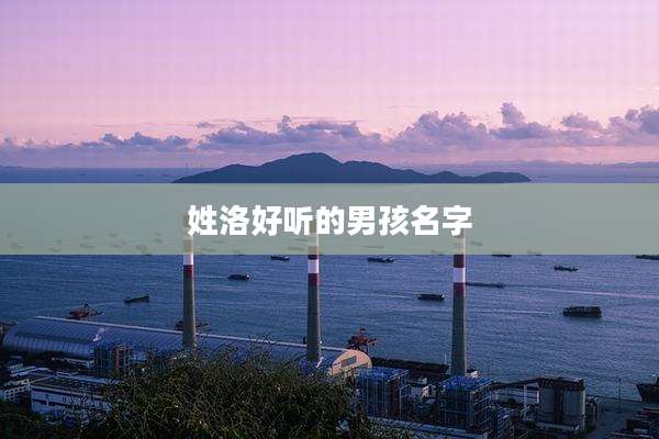 姓洛好听的男孩名字