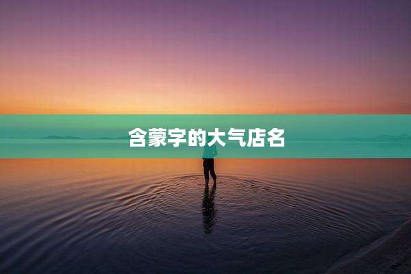 含蒙字的大气店名