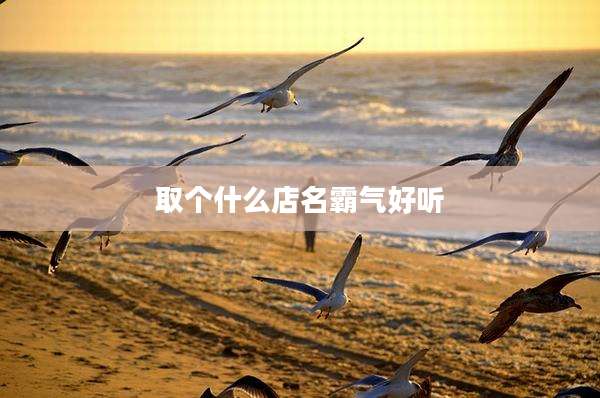 取个什么店名霸气好听