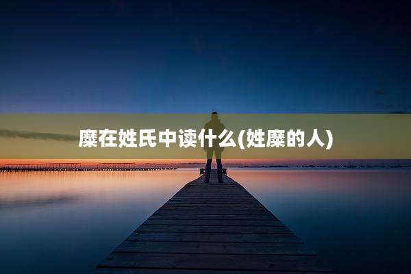 糜在姓氏中读什么(姓糜的人)