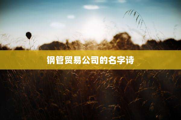 钢管贸易公司的名字诗