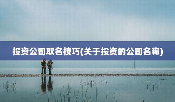 投资公司取名技巧(关于投资的公司名称)
