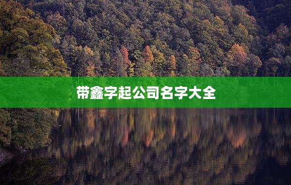 带鑫字起公司名字大全