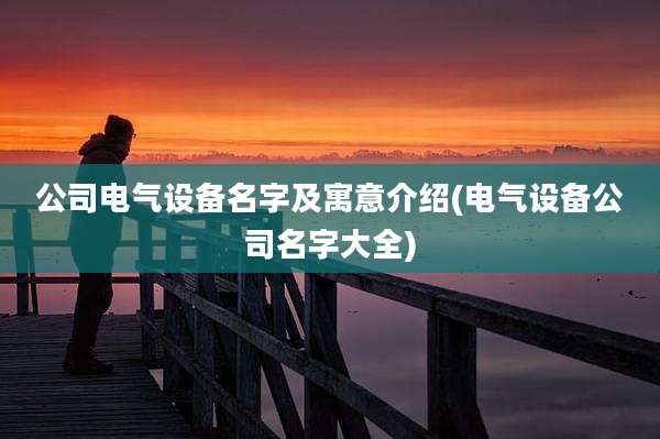 公司电气设备名字及寓意介绍(电气设备公司名字大全)
