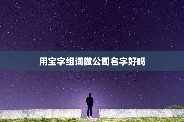 用宝字组词做公司名字好吗