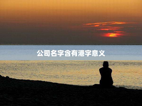 公司名字含有港字意义