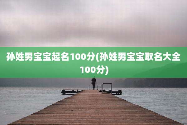 孙姓男宝宝起名100分(孙姓男宝宝取名大全100分)