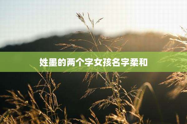 姓墨的两个字女孩名字柔和
