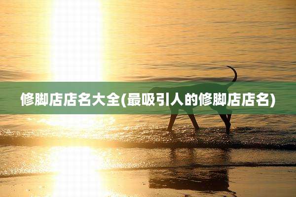 修脚店店名大全(最吸引人的修脚店店名)