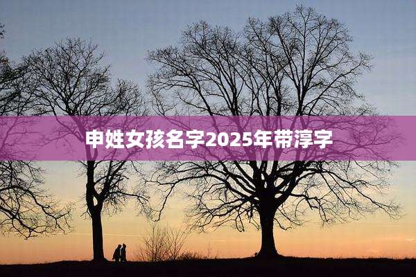 申姓女孩名字2025年带淳字