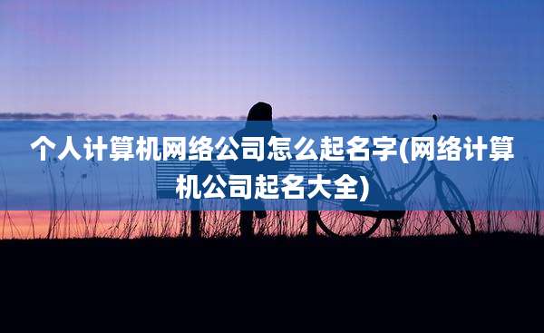 个人计算机网络公司怎么起名字(网络计算机公司起名大全)